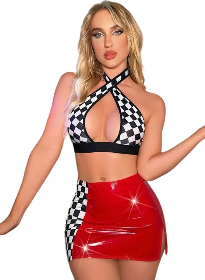 Lingerie Babydoll Playsuit 719 Red