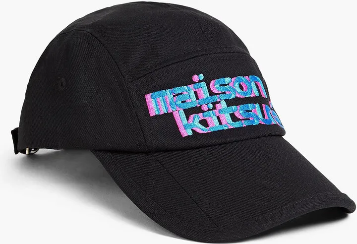 Embroidered cotton-blend twill baseball cap