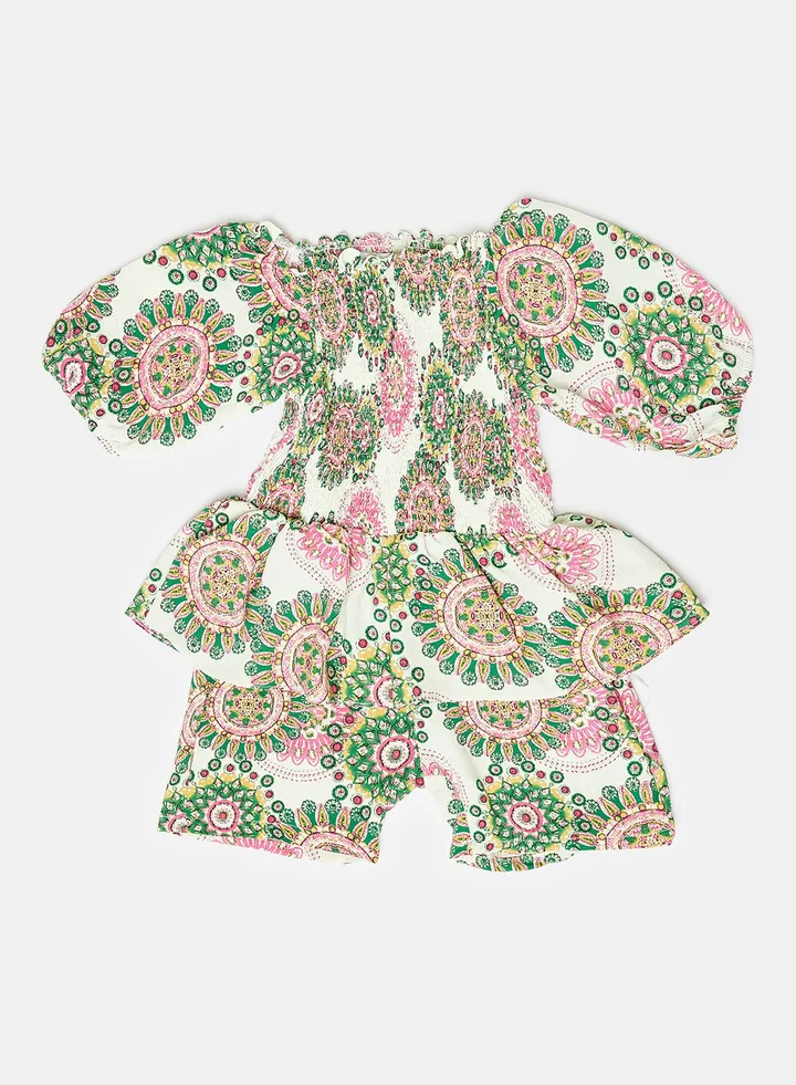 JUMPSUIT POWDER PINK Printed Kids Girls