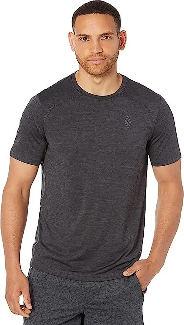 SKECHERS On The Road Tech Tee (Asphalt) Men's Clothing