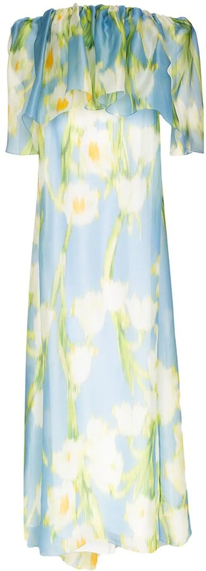 Off-The-Shoulder Ruffled Gown