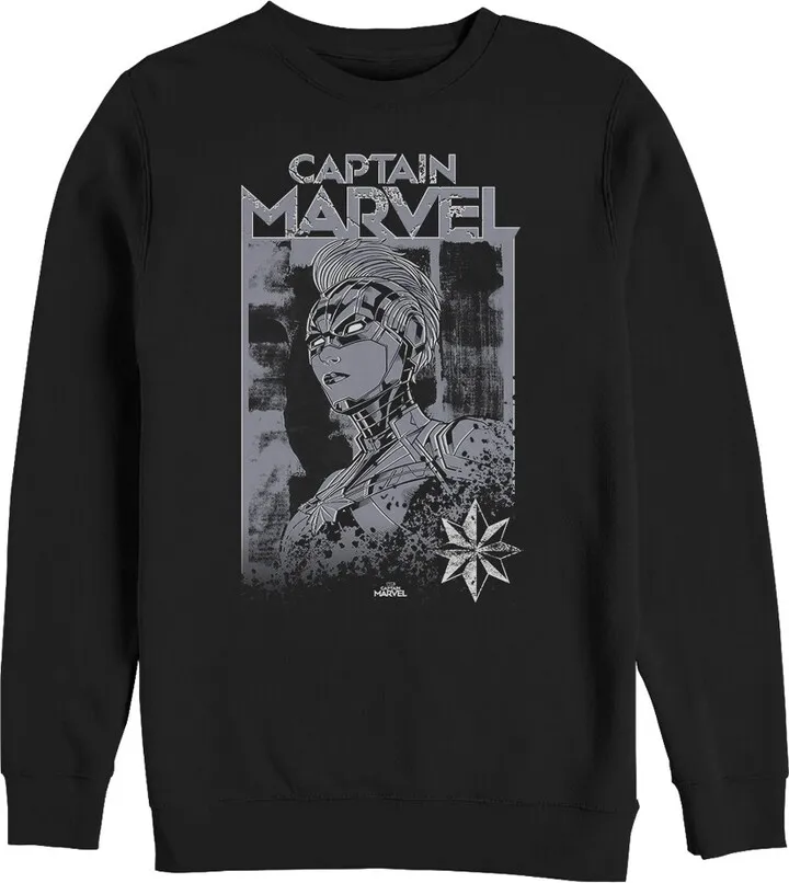 Men's Marvel Captain Marvel Vintage Hero Sweatshirt - Black - Medium