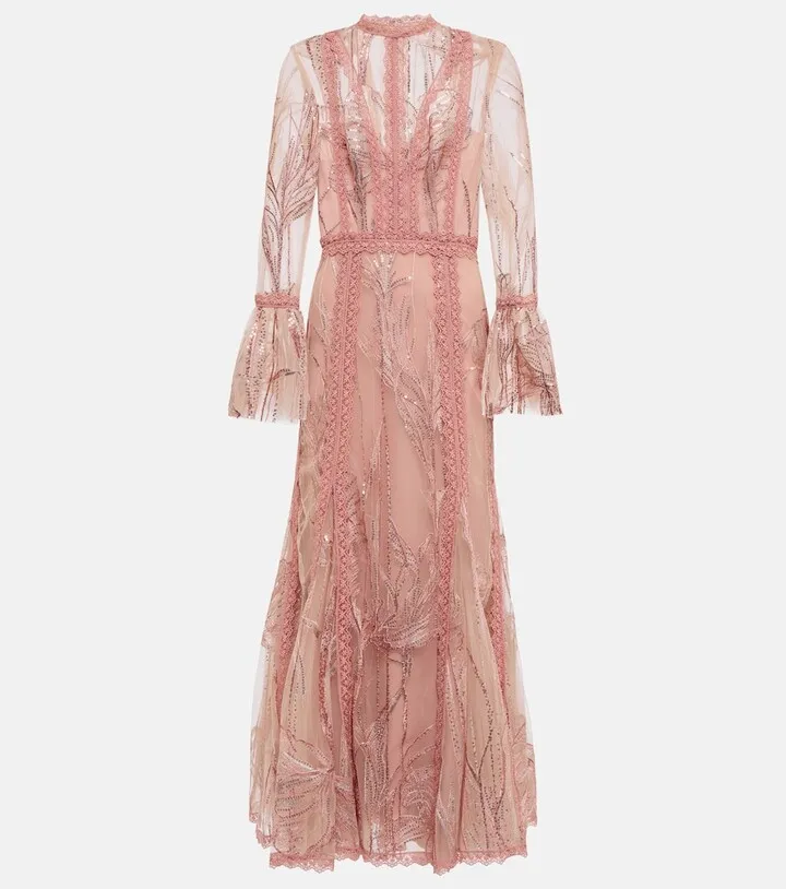 Embellished tulle dress