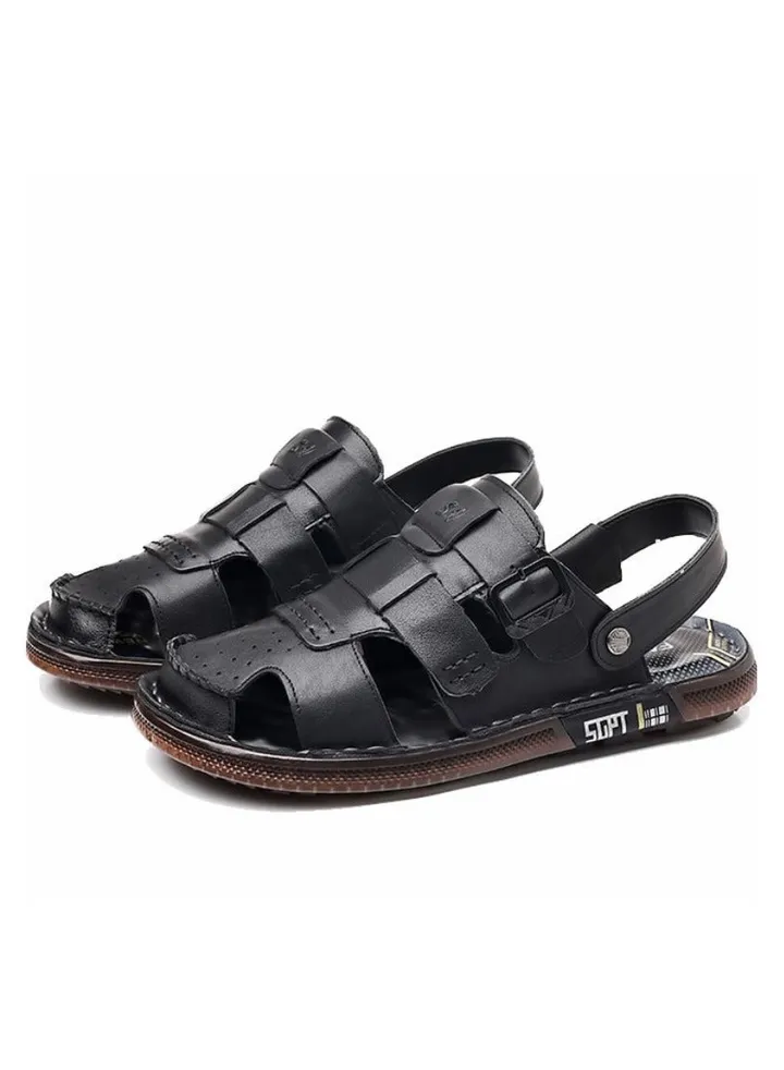 Summer Leather Cow Tendon Sole Sandals