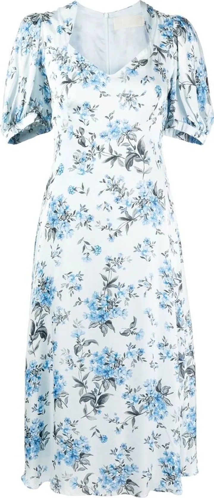 Paradise scatter-flower-print midi dress