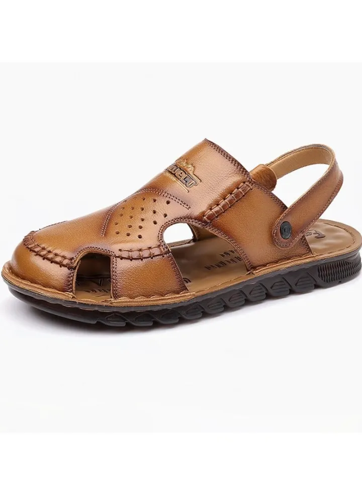 Summer Leather Cow Tendon Sole Sandals