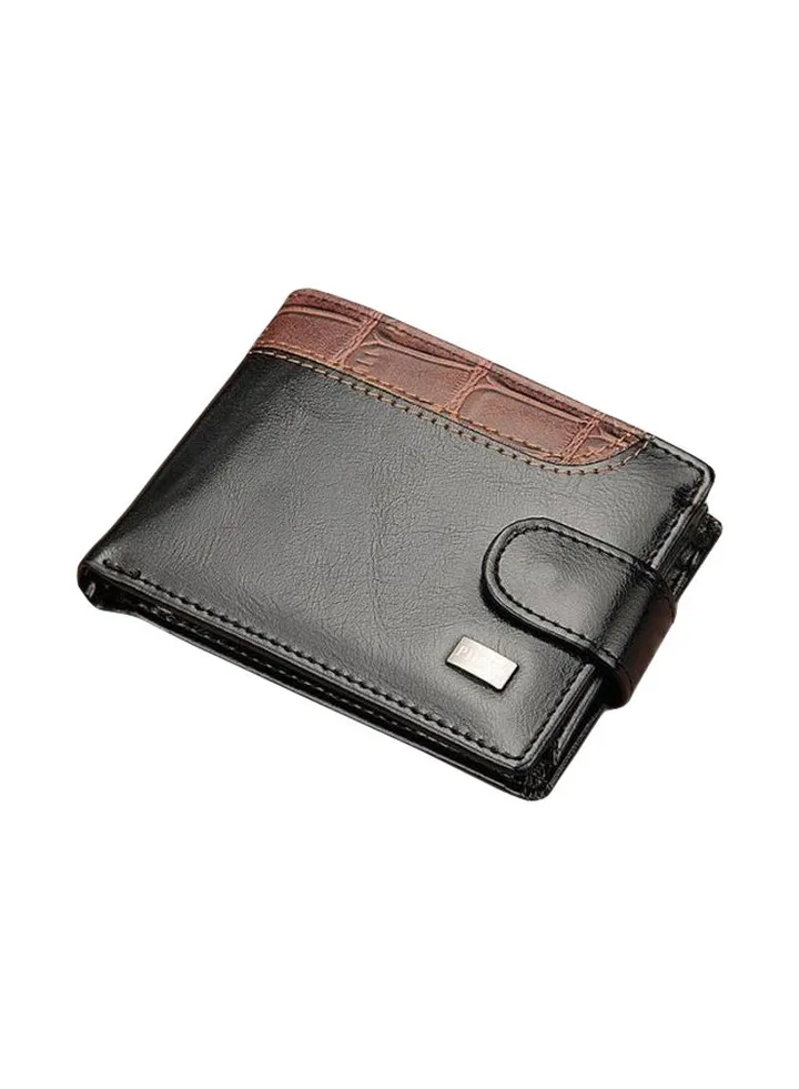 Leather Bifold Wallet Black/Brown