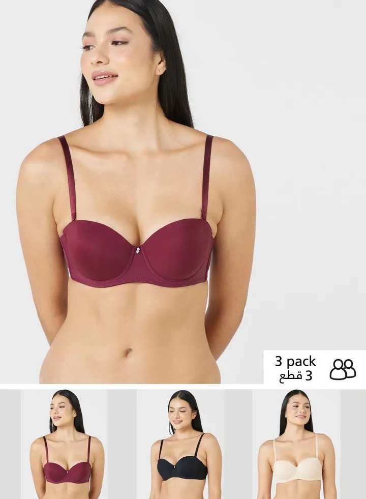 3 Pack Demi Bra