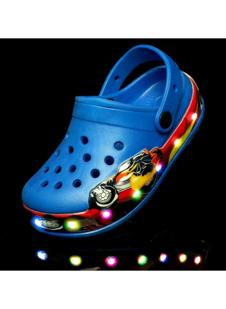 Summer Children's Sandals Slippers Light Up Hole Outdoor Two Wear Shoes