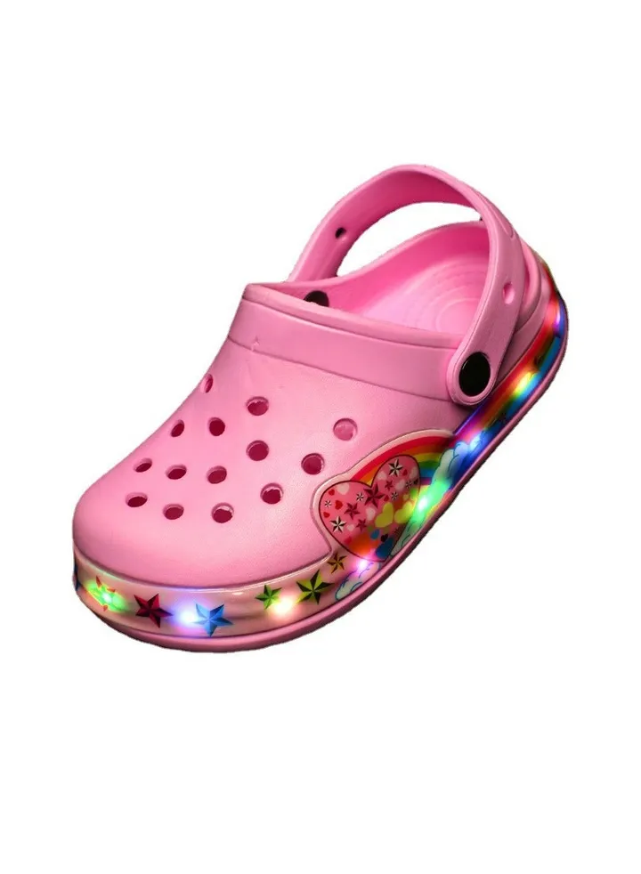Summer Children's Sandals Slippers Light Up Hole Outdoor Two Wear Shoes