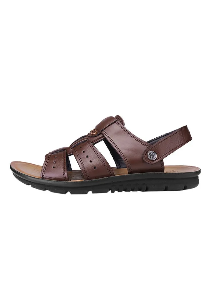 Leather Casual Sandals Brown