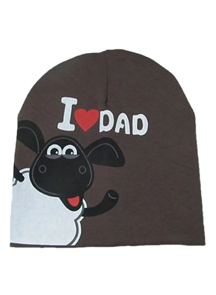 Cute Warm Beanie Brown/White