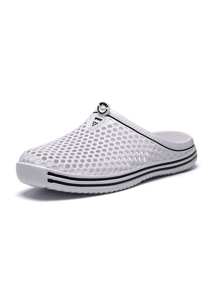 Men/Women Couple Shoes Hole Shoes White