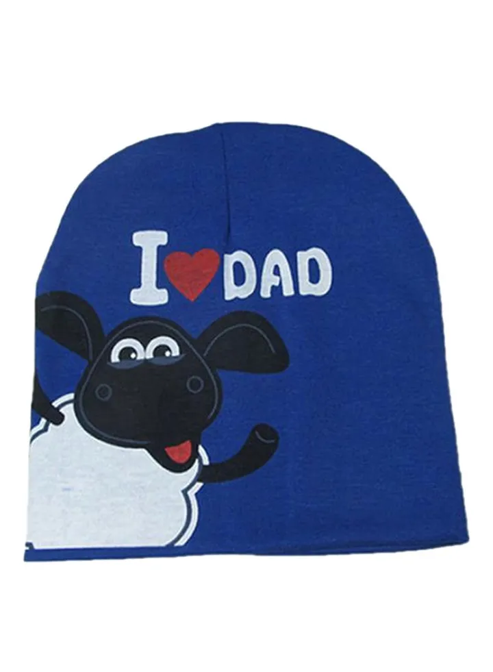 Cute Warm Beanie Blue/White