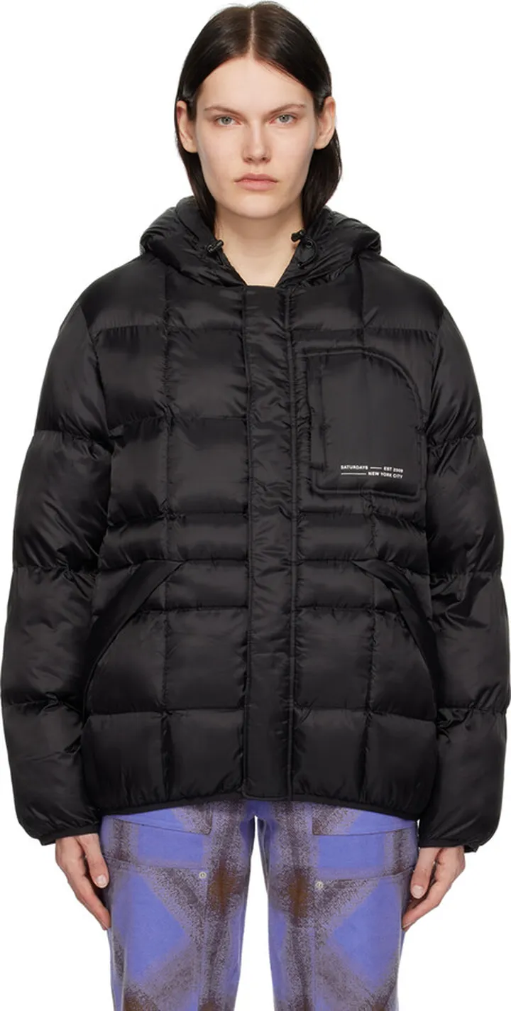 Saturdays NYC Black Momo Puffer Jacket