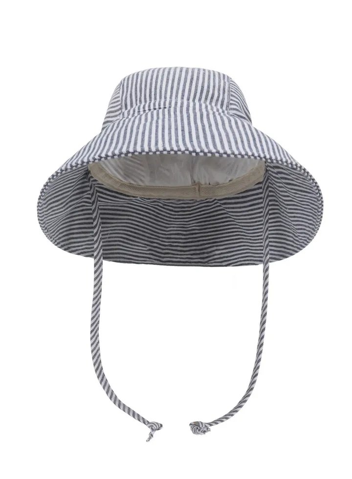 Children's Outdoor Sun Hat With Large Brim Striped Style