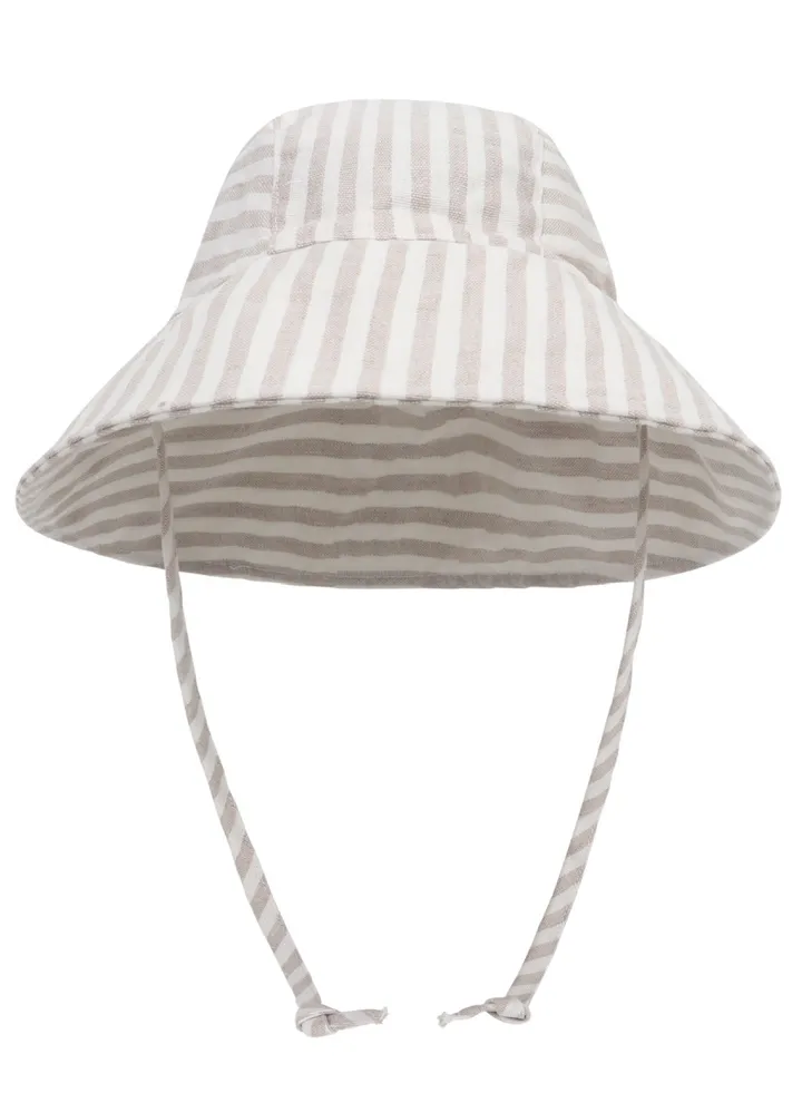 Children's Outdoor Sun Hat With Large Brim Stripe