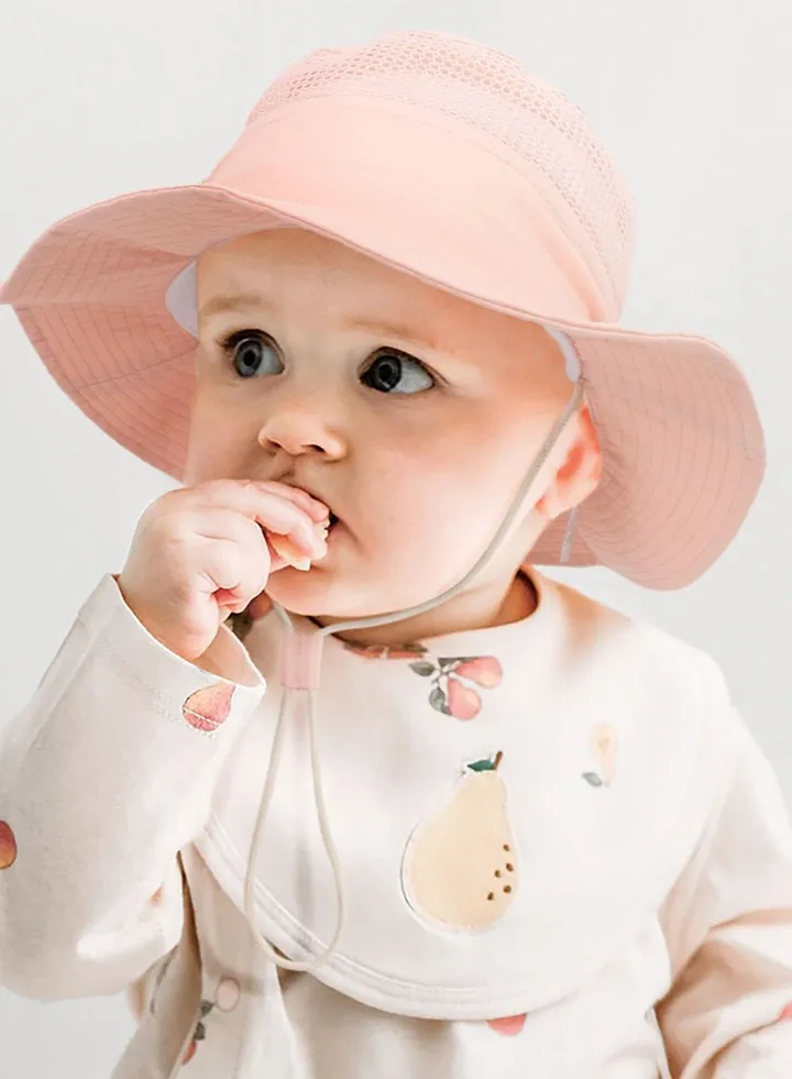 Breathable Mesh Children's Sun Hat Pink