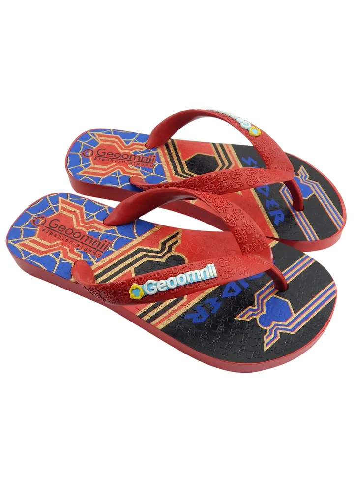 Belch Printed Slip On Slipper Red