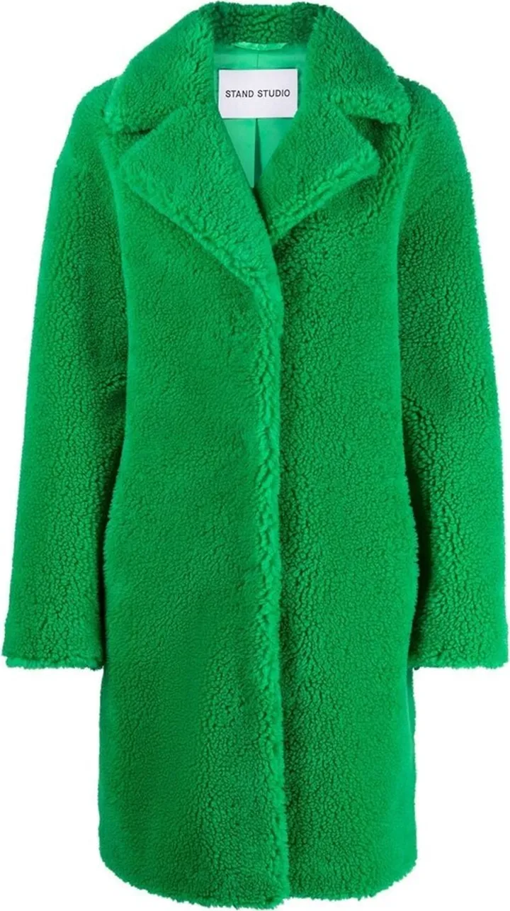 Faux Shearling Single-Breasted Coat