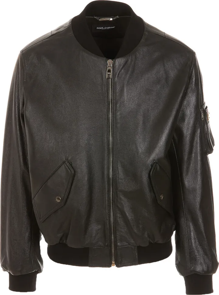 Logo Leather Jacket