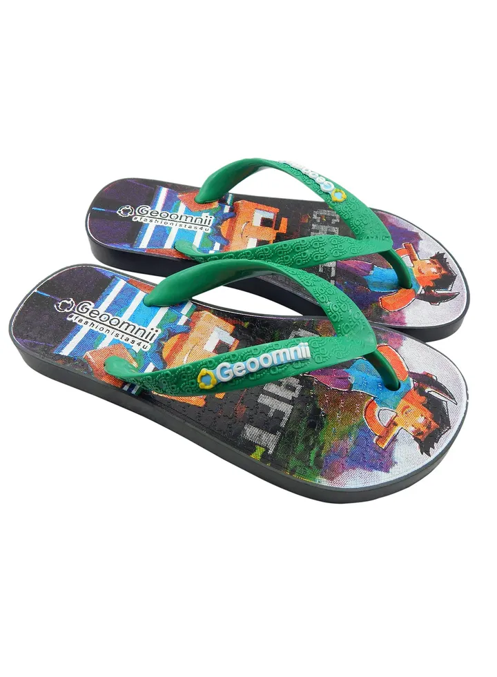 Calcito 1 Printed Slip On Slipper Green