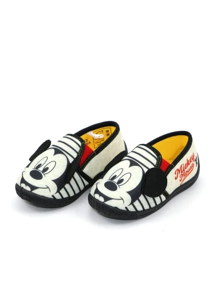Disney MK003083 15 Boys Kids Slipon Shoes - Light Grey/Black, Size 27 EU