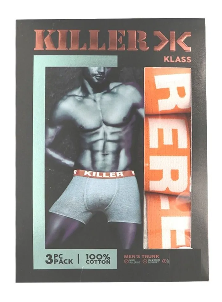 Mens Trunk 3pc Cotton Premium