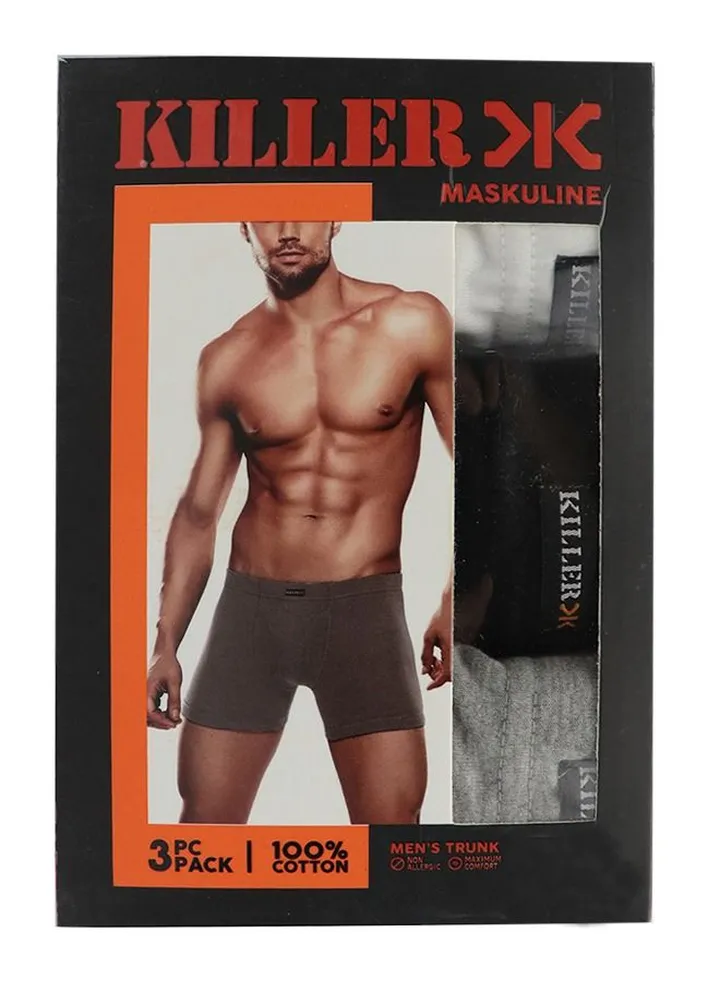 Mens Trunk 3pc Cotton Premium