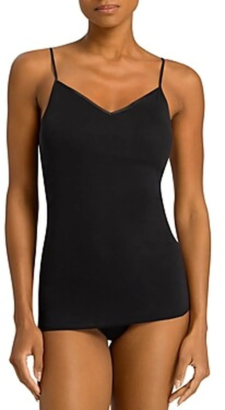 Hanro Cotton Seamless Padded Spaghetti Strap Cami