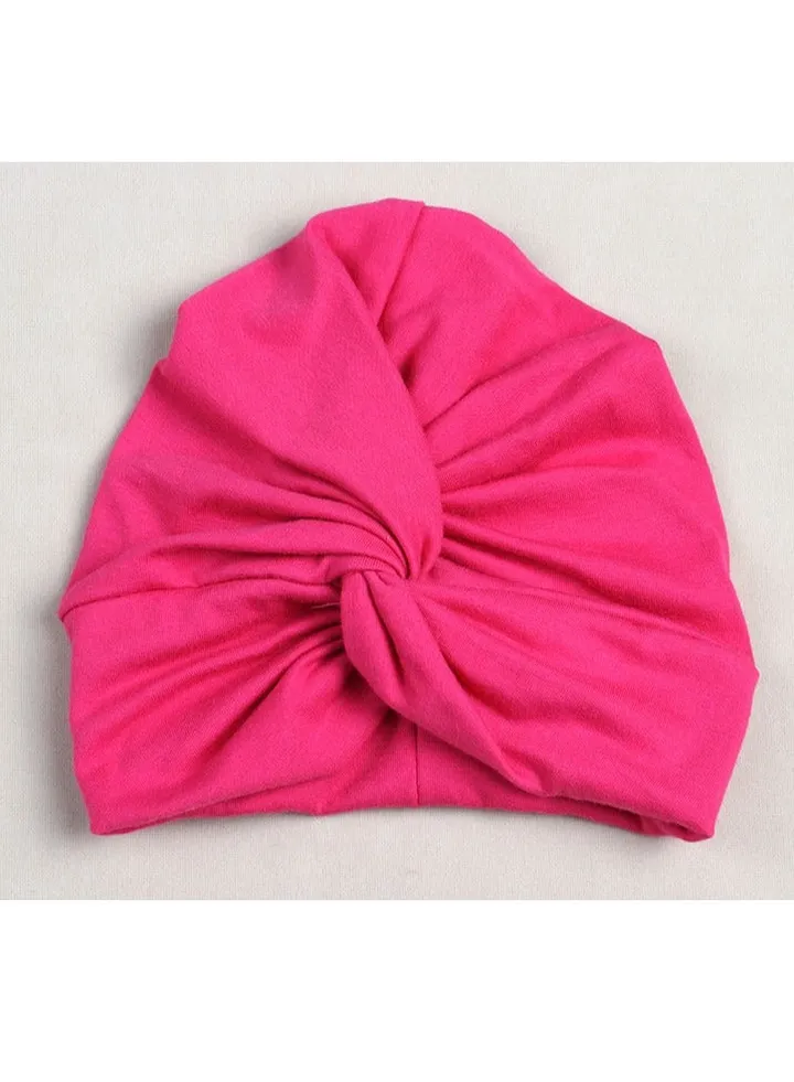 Cotton Children's Cross Headband Rose Red