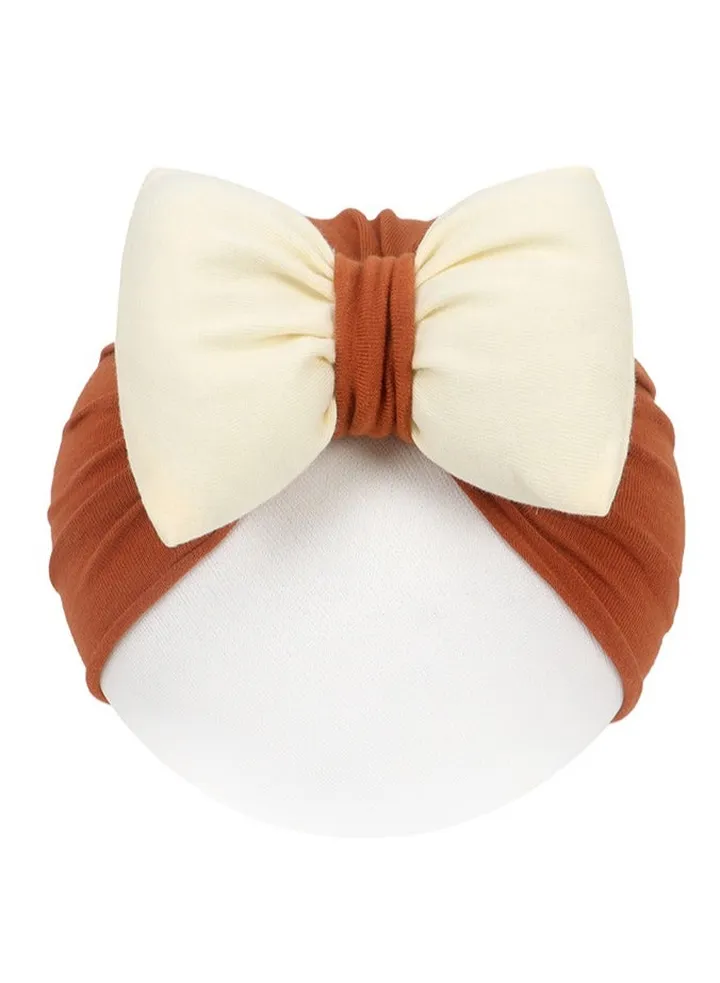 Cotton Baby Colored Fat Bow Hat