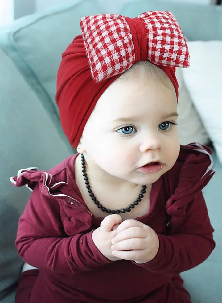 Cotton Baby Colored Fat Bow Hat