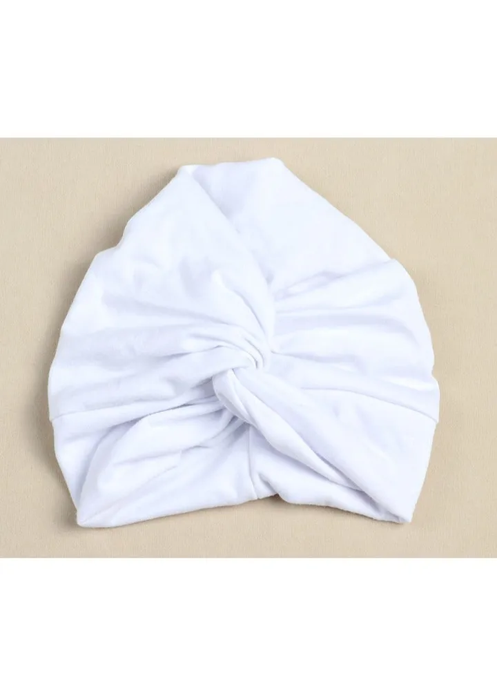 Cotton Children's Cross Headband White