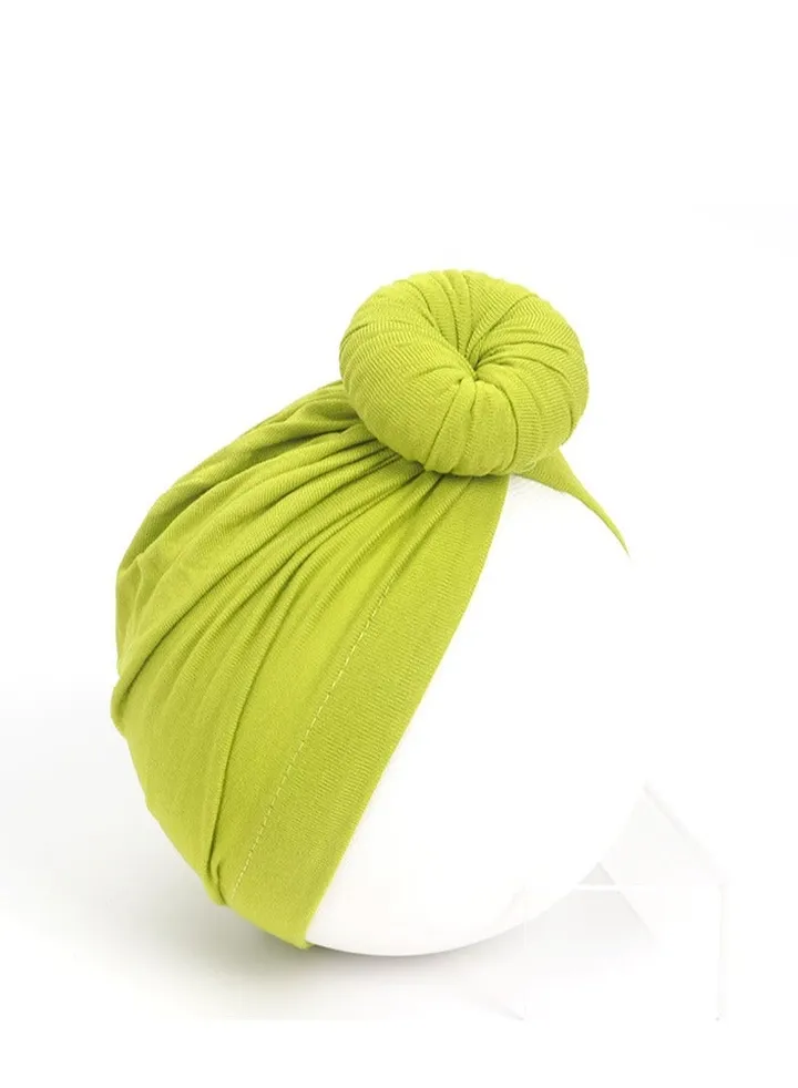 Pure Cotton Baby Knot Hat Avocado Green