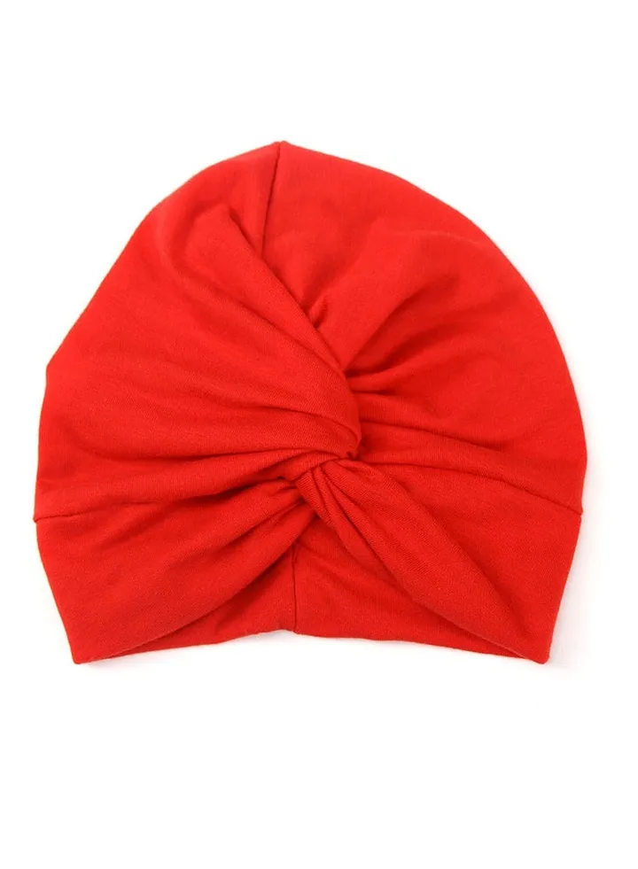 Cotton Children's Cross Headband Red