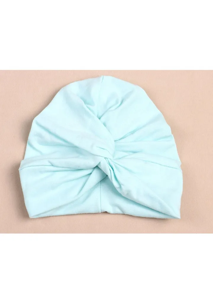 Cotton Children's Cross Headband Mint Green