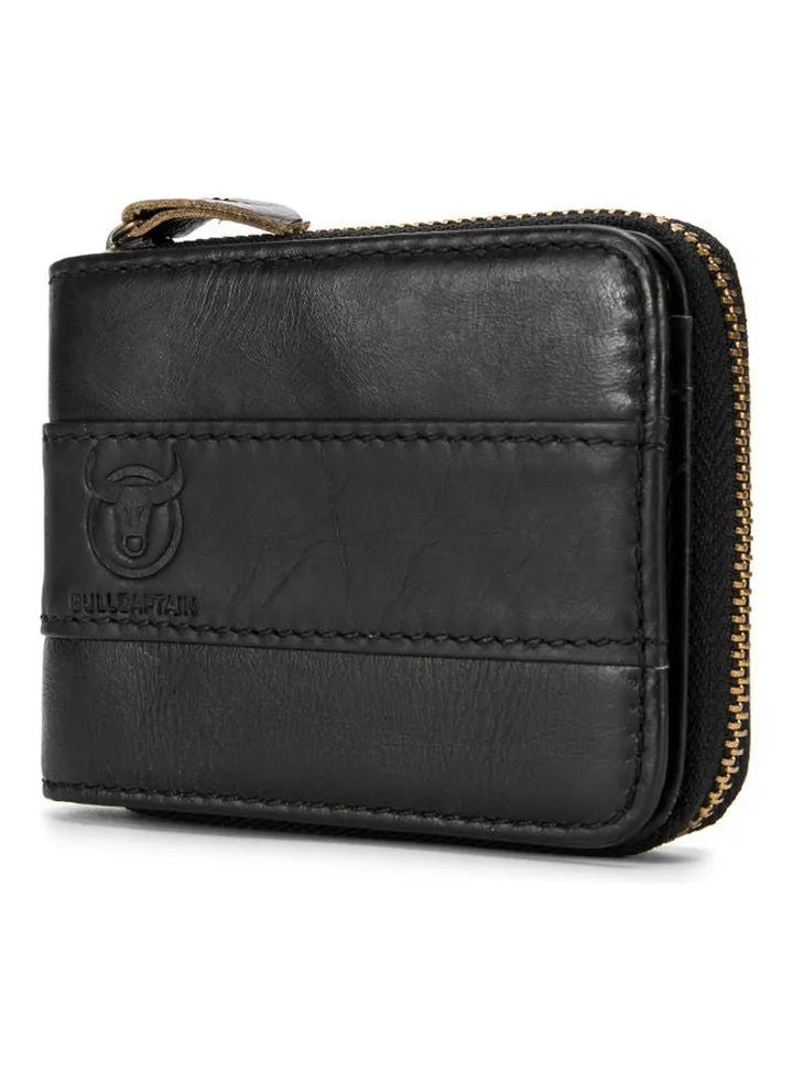 Stylish Bifold Zipper Wallet Black