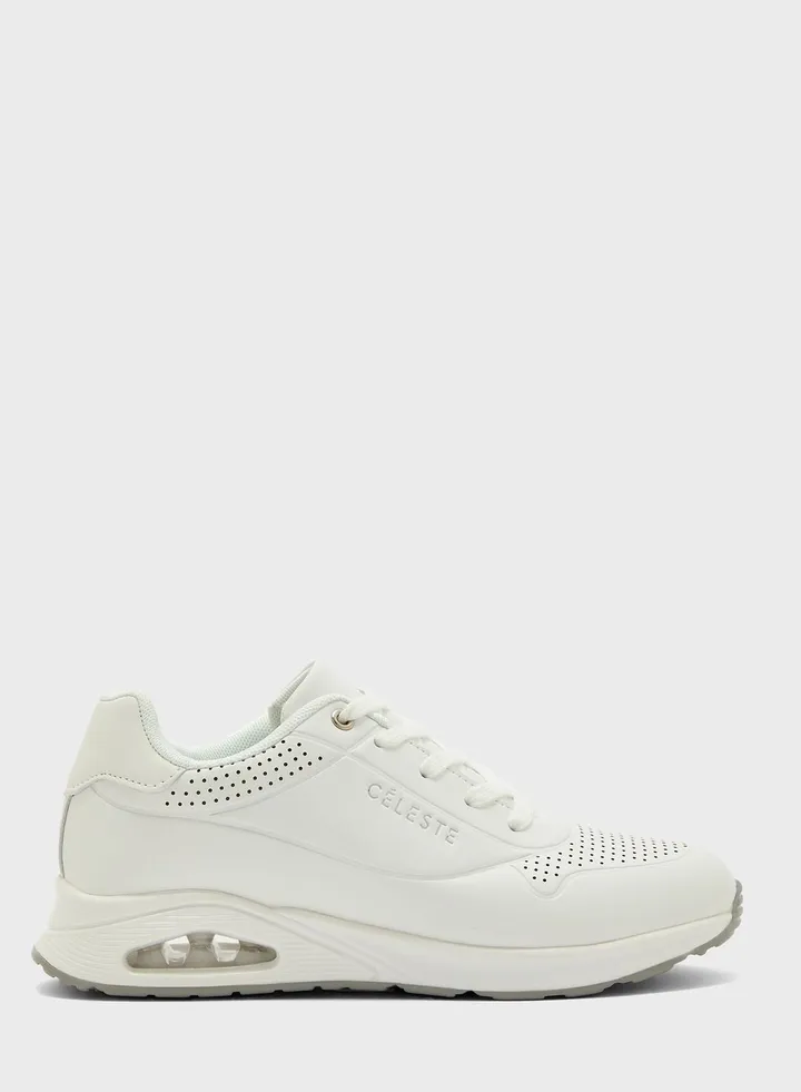 Lace Ups Plain Low Top Sneakers