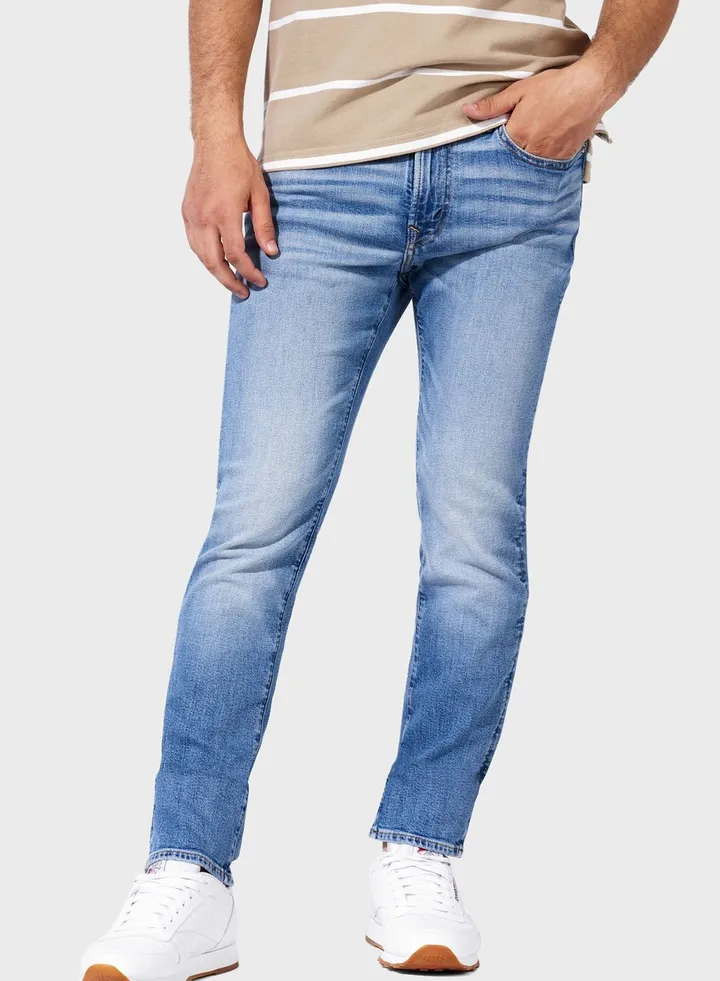 Light Wash Slim Fit Jeans