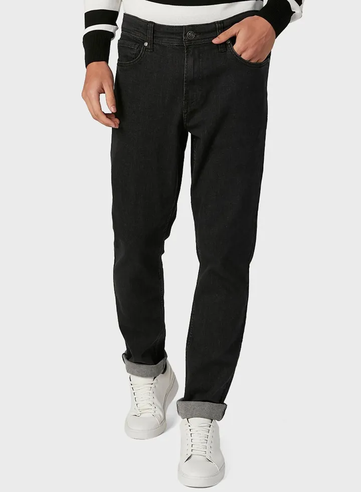 Rinse Slim Fit Jeans Black
