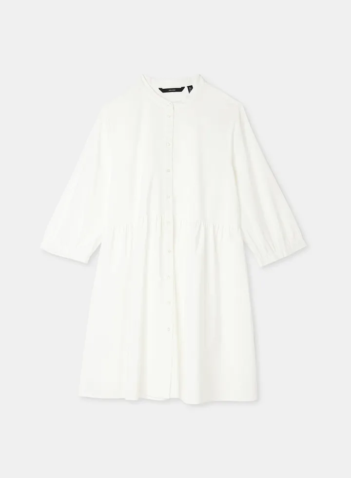 Basic Shirt Dress Snow White Stripe