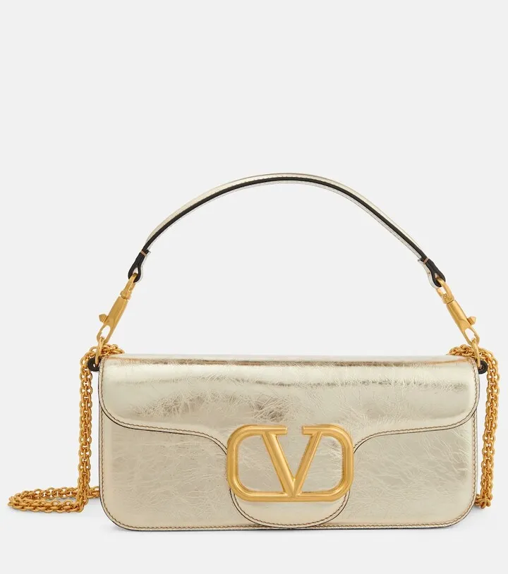 Loco Medium metallic leather shoulder bag