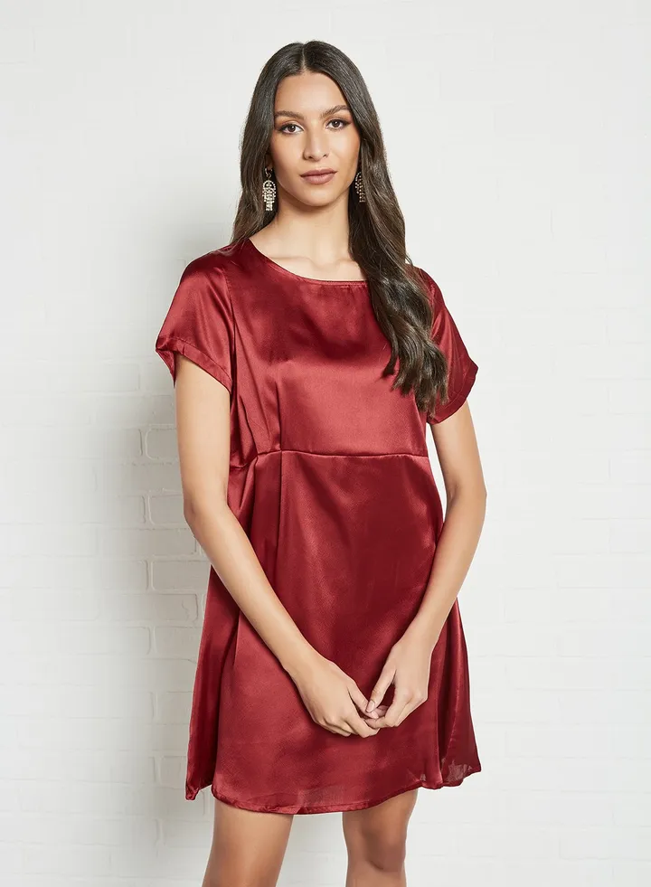 Casual Dress Maroon