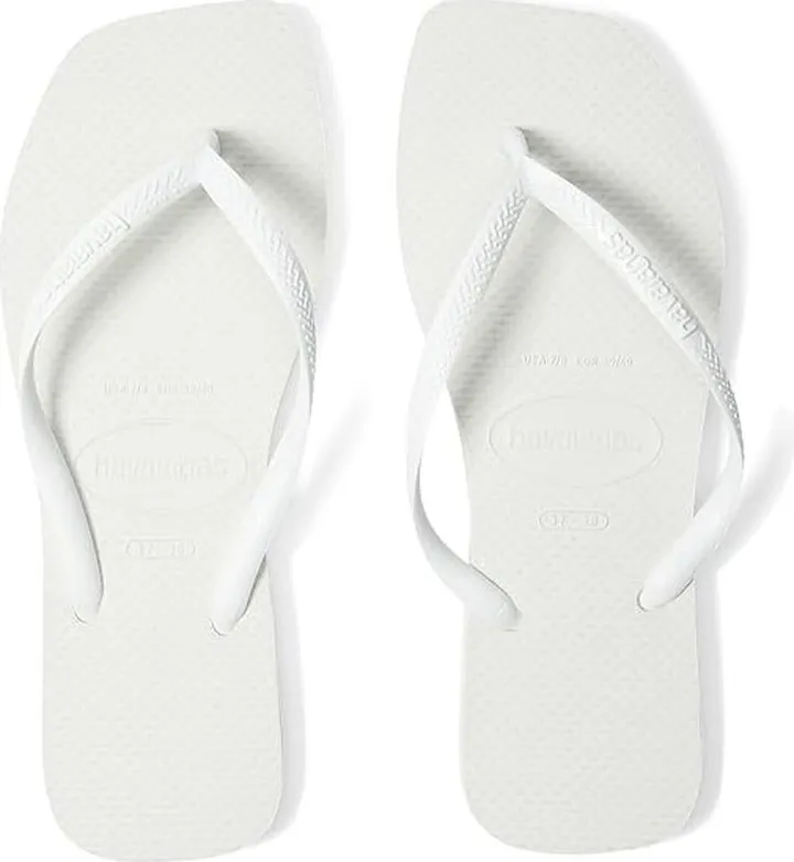 Havaianas Slim Square Flip Flop Sandal (White) Women's Sandals