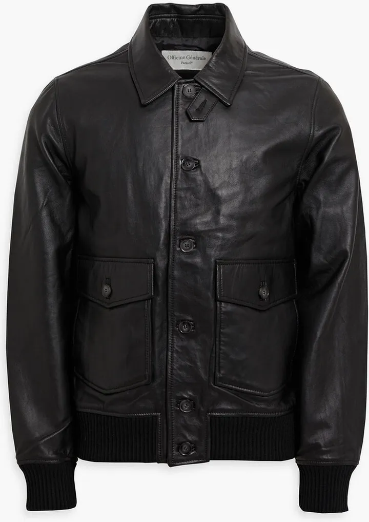 Jim leather bomber jacket