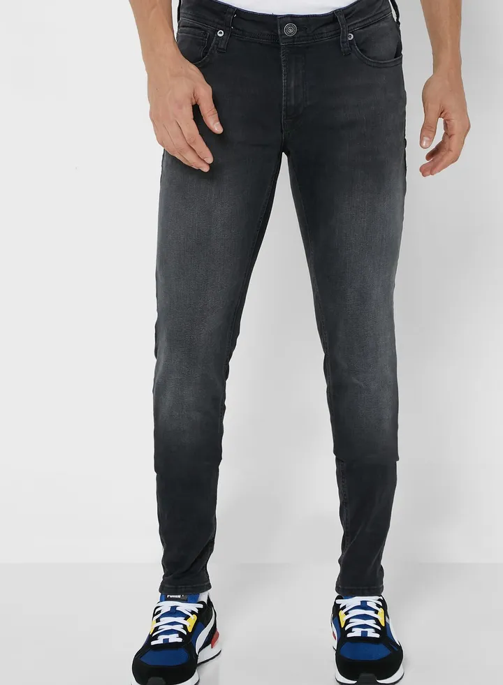 Mid Wash Slim Fit Jeans
