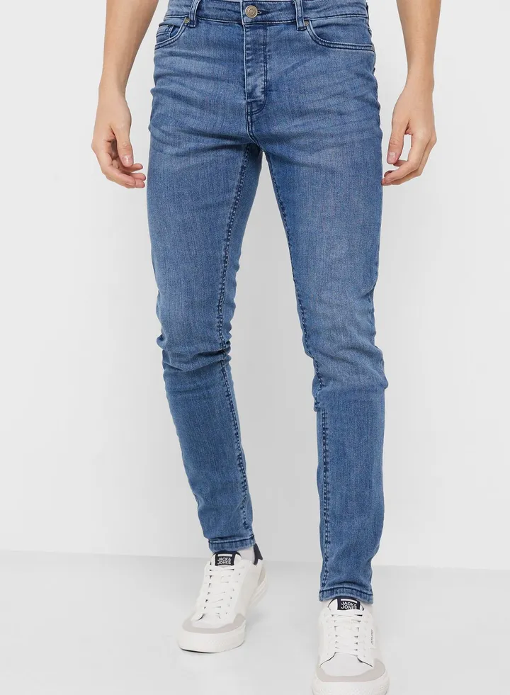 Bravesoul Blue Denim Super Skinny Fit Jeans