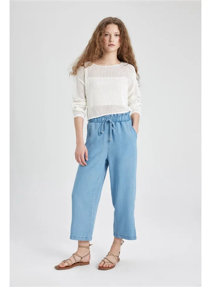 Woman Culotte Denim Trousers