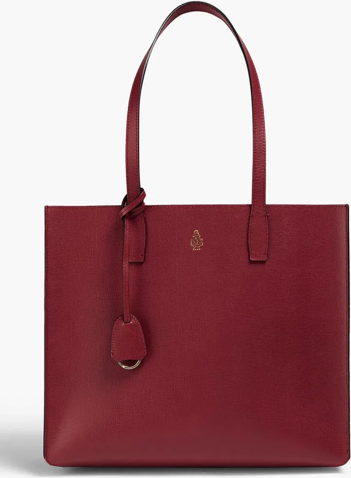 Textured-leather tote